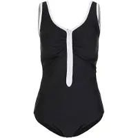 Bonprix Maillot 1 pièce sculptant avec zip, maintien léger