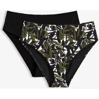 Bonprix Lot de 2 bas de maillots taille haute sculptants, maintien léger