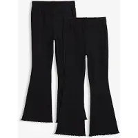 Bonprix Lot de 2 leggings évasés et côtelés