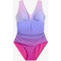 Bonprix Maillot 1 pièce sculptant à fronces, maintien modéré