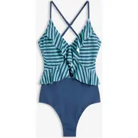 Bonprix Maillot 1 pièce à volants et découpe