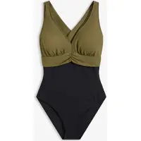 Bonprix Maillot 1 pièce sculptant, maintien léger, encolure V