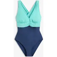 Bonprix Maillot 1 pièce sculptant, maintien léger, encolure V