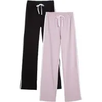 Bonprix Pantalon lilas / noir / blanc