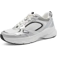 Tamaris Baskets basses noir / argent / blanc