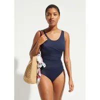 Bonprix Maillot 1 pièce sculptant à plis décoratifs, maintien léger