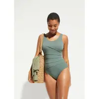 Bonprix Maillot 1 pièce sculptant à plis décoratifs, maintien léger