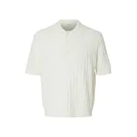 Selected Structuré Polo En Maille Homme Blanc XXL