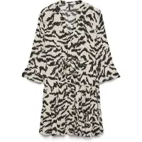 Vero Moda Robe 'VMMenny' gris clair / noir