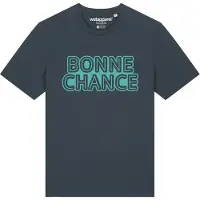 Watapparel T-Shirt 'Bonne Chance' turquoise / anthracite