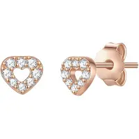 Glanzstücke Boucles d'oreilles or rose / blanc