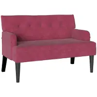 vidaXL Banc Chesterfield Bordeaux 112 X 65.5 X 75 Cm Velours