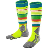 Falke - Chaussettes de ski - SK2 Intermediate K Lightning en Laine - Taille Enfant 23-26 - Vert