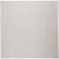 vidaXL Tapis de salon PALMERAS Crème 240 x 240 cm Polyester