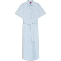 HUGO Robe-chemise en popeline de coton