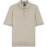 BOSS Polo en maille de laine vierge