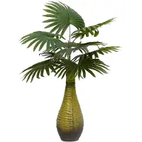 vidaXL Palmier artificiel 9 feuilles 65 cm vert