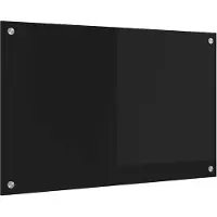 vidaXL Dos de cuisine noir 80 x 50 cm Verre trempé