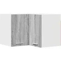 vidaXL Armoire suspendue Riga Gris Sonoma et Blanc 57 x 57 x 40 cm