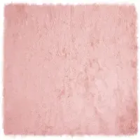 vidaXL Tapis en mouton synthétique Tafalla Rosa 160 x 160 cm Polyester