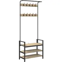 vidaXL Porte-manteau Chêne sonoma 75 x 34 x 184 cm Bois d'ingénierie