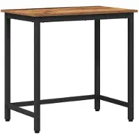 vidaXL Table vieux bois 100 x 50 x 76,5 cm Ingénierie bois et acier