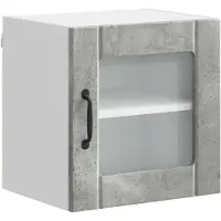 vidaXL Armoire murale en verre LUCCA, gris béton, 40 x 31 x 40 cm, aggloméré