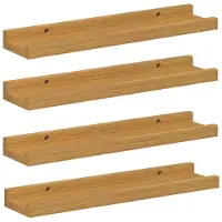 vidaXL Étagères Murales 4 pcs Beige 40 x 9 x 3 cm Bois d'ingénierie