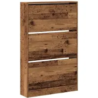 vidaXL Armoire à chaussures avec porte Bois ancien 80 x 21 x 125.5 cm