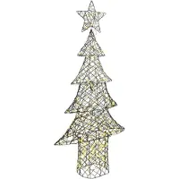 vidaXL Sapin de Noël avec 240 LED Blanc chaud 180 cm Rotin