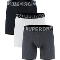 Superdry M3110476a Boxers 3 Units Blanc,Noir L Homme