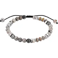 True Rebels Bracelet beige / camel / anthracite / argent