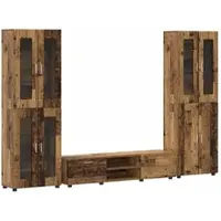 vidaXL Ensemble meuble TV avec tiroir Bois ancien Bois d'ingénierie