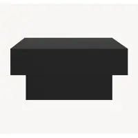 En.casa Table basse extensible « Lens » avec espace de rangement 80 x 60 x 36 cm Noir
