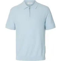 Selected À Fermeture Éclair Polo Homme Bleu XXL