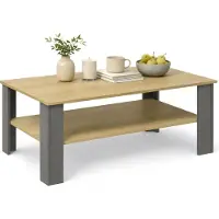 VCM Table d'appoint en bois / table basse simple / Dimensions env. H. 44 x W. 100 x D. 55 cm / Table de séjour / Sofatic - Disalo