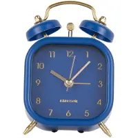 Karlsson Réveil classique Metallic Glam square Blue