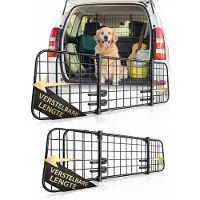 Heldenwerk Grille pour chien réglable en continu - Support de sécurité pour coffre - - Montage facile sans outils - Acier noir