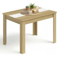 VCM Table à manger , table de cuisine à base de bois H. 75 x W. 115 x D. 80 cm, table à manger compacte pour cuisine et coin repas, table Disalo