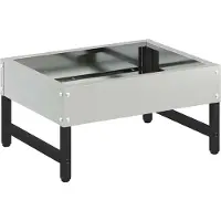 vidaXL Nourrisseur pour oiseaux Argent 80 x 28 x 13.5 cm