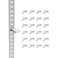 Vevor Clips pour Crémaillère d'Étagère Lot de 40 Pinces de Support Réglables pour d'Étagères en Métal Bois Verre