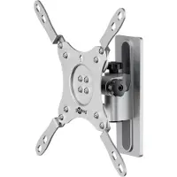 Goobay 71987 Basic Support TV mural Caravan TILT (M), argent - Support pour téléviseur de 13 à 43 pouces (33 - 109 cm), max. 15 kg, entièrement mobile : pivotant et inclinable
