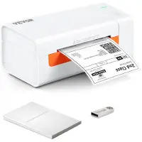 Vevor Imprimante d'Étiquettes Thermique Direct 4x6 Code à Barres USB 150 mm/s 203 dpi pour Colis Expédition Compatible avec Amazon/eBay/Etsy/UPS Prise en Charge Windows/MacOS/Linux/Chromebook Blanc