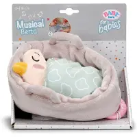Baby Born for babies Boîte à musique Berta 18 cm dans un panier avec module musical, lavable