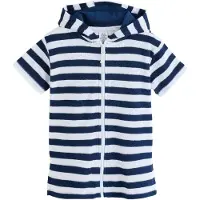Next Peignoir bleu marine / blanc