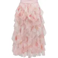 ONLY Jupe 'ONLSKY' poudre / rose ancienne / blanc cassé