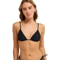Roxy Island Tiki Triangle Bikini Top Noir M Femme