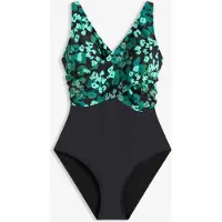 Bonprix Maillot 1 pièce sculptant effet croisé, maintien modéré