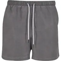 Urban Classics Short de bain de - Washed Swim Shorts - S - XXL - pour Homme - gris foncé - Taille L