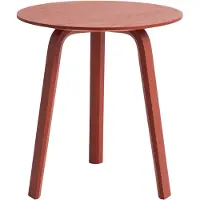 HAY Bella Table Basse Tile Red Lacquered Solid Oak | Ø 45 cm x H 49 cm